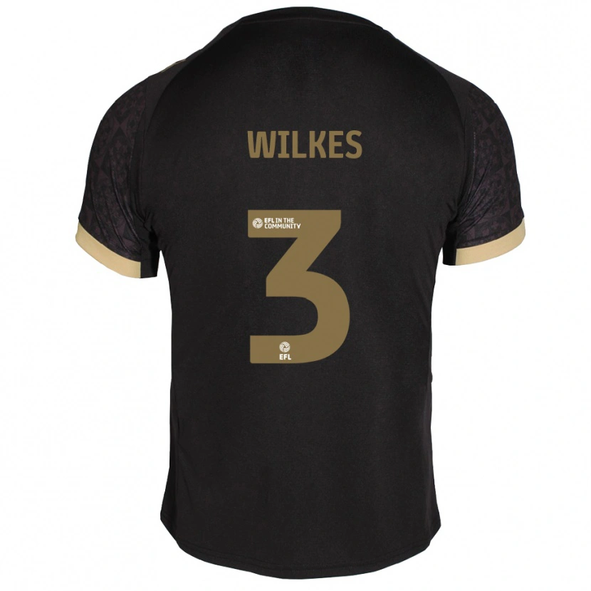 Danxen Herren Finley Wilkes #3 Schwarz Gold Auswärtstrikot Trikot 2025/26 T-Shirt Schweiz