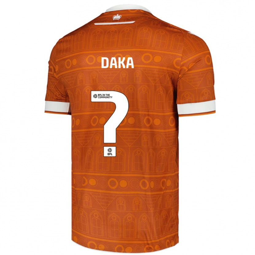 Danxen Herren Lucas Daka #0 Orange Weiß Auswärtstrikot Trikot 2025/26 T-Shirt Schweiz