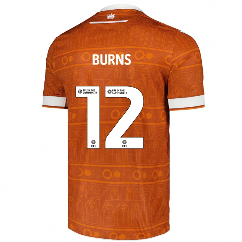Danxen Herren Finley Burns #12 Orange Weiß Auswärtstrikot Trikot 2025/26 T-Shirt Schweiz