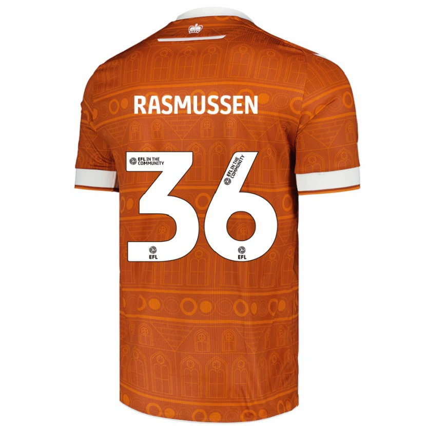 Danxen Herren Tash Rasmussen #36 Orange Weiß Auswärtstrikot Trikot 2025/26 T-Shirt Schweiz