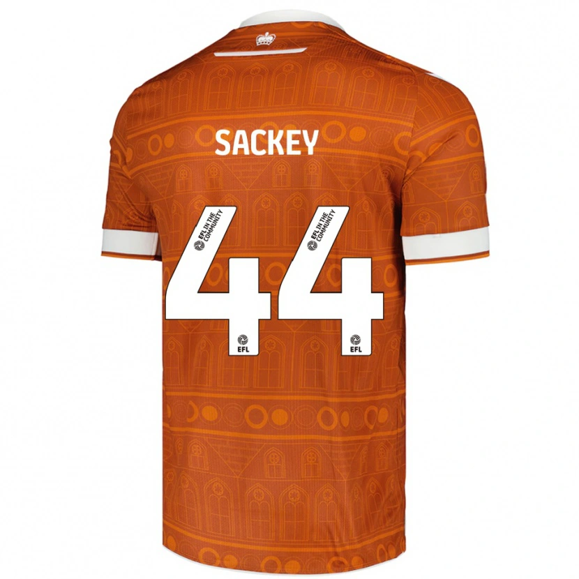 Danxen Herren Tyler Sackey #44 Orange Weiß Auswärtstrikot Trikot 2025/26 T-Shirt Schweiz