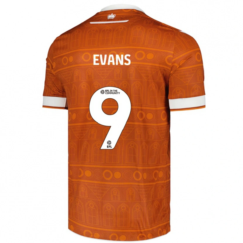 Danxen Herren Reece Evans #9 Orange Weiß Auswärtstrikot Trikot 2025/26 T-Shirt Schweiz