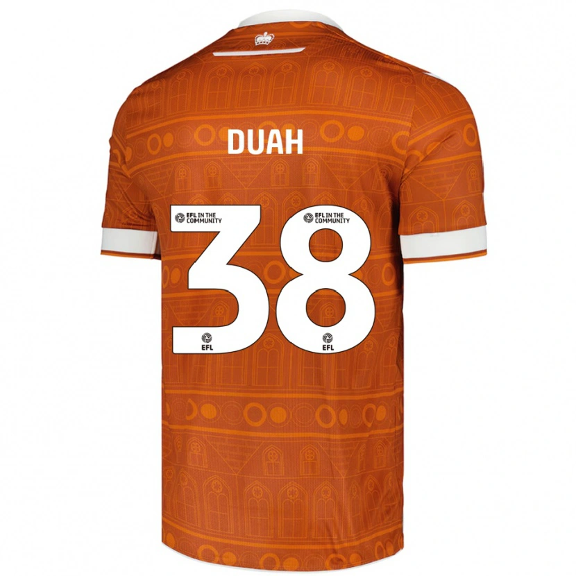 Danxen Herren Philip Duah #38 Orange Weiß Auswärtstrikot Trikot 2025/26 T-Shirt Schweiz