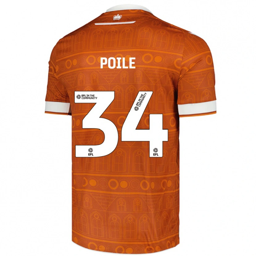 Danxen Herren Imogen Poile #34 Orange Weiß Auswärtstrikot Trikot 2025/26 T-Shirt Schweiz