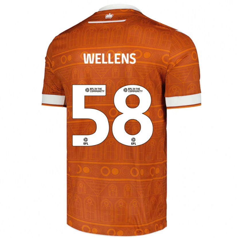 Danxen Herren Charlie Wellens #58 Orange Weiß Auswärtstrikot Trikot 2025/26 T-Shirt Schweiz