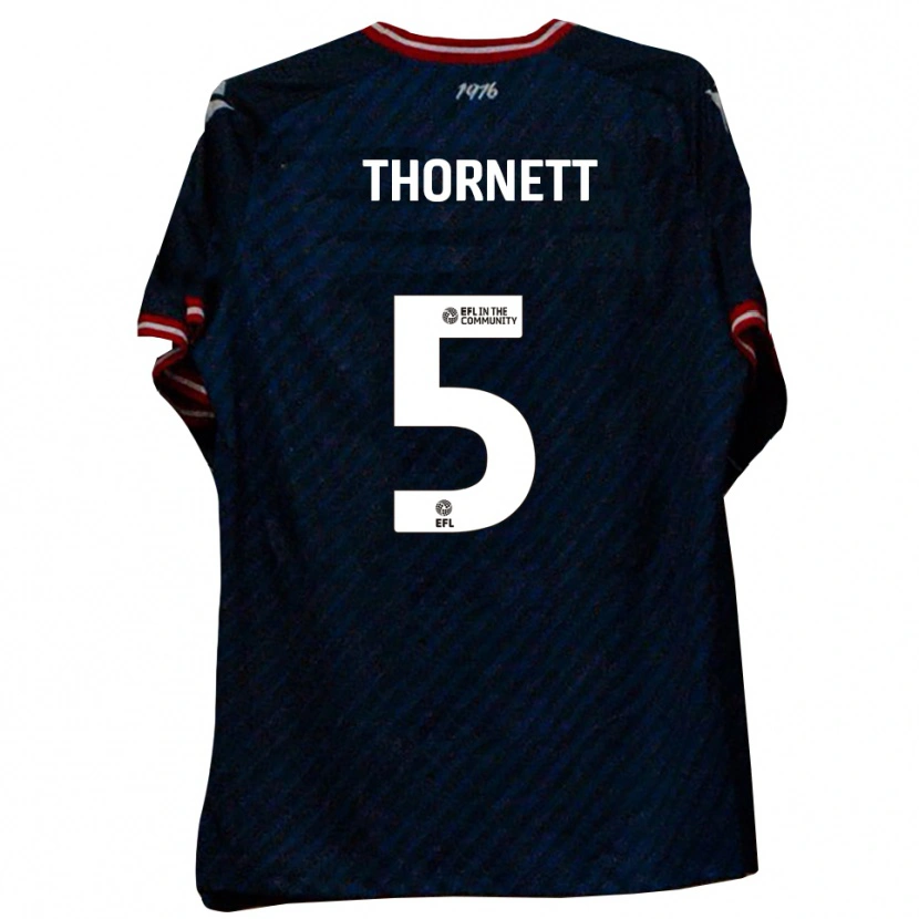 Danxen Herren Alfie Thornett #5 Marine Rot Auswärtstrikot Trikot 2025/26 T-Shirt Schweiz