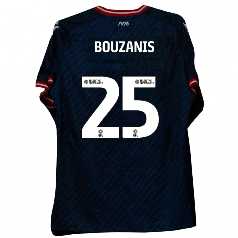 Danxen Herren Dean Bouzanis #25 Marine Rot Auswärtstrikot Trikot 2025/26 T-Shirt Schweiz