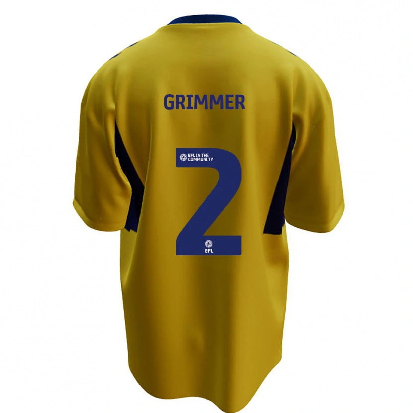 Danxen Herren Jack Grimmer #2 Gelb Blau Auswärtstrikot Trikot 2025/26 T-Shirt Schweiz