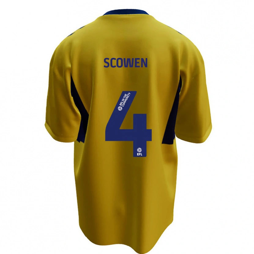 Danxen Herren Josh Scowen #4 Gelb Blau Auswärtstrikot Trikot 2025/26 T-Shirt Schweiz