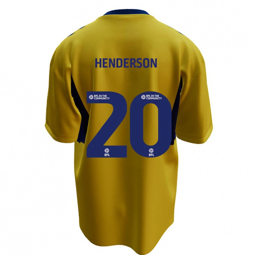 Danxen Herren Ewan Henderson #20 Gelb Blau Auswärtstrikot Trikot 2025/26 T-Shirt Schweiz