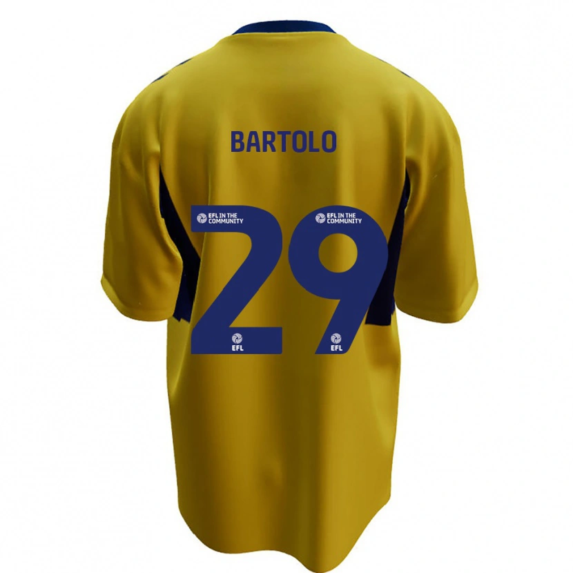 Danxen Herren Jaiden Bartolo #29 Gelb Blau Auswärtstrikot Trikot 2025/26 T-Shirt Schweiz