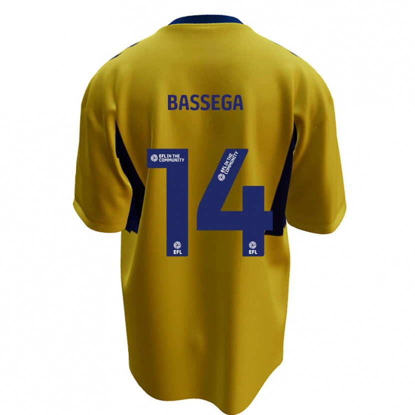 Danxen Herren Nsemi Bassega #14 Gelb Blau Auswärtstrikot Trikot 2025/26 T-Shirt Schweiz