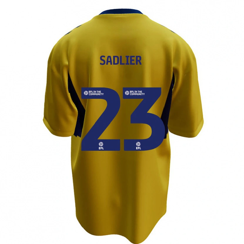 Danxen Herren Kieran Sadlier #23 Gelb Blau Auswärtstrikot Trikot 2025/26 T-Shirt Schweiz