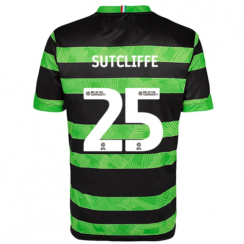 Danxen Herren Ethan Sutcliffe #25 Schwarz Grün Auswärtstrikot Trikot 2025/26 T-Shirt Schweiz