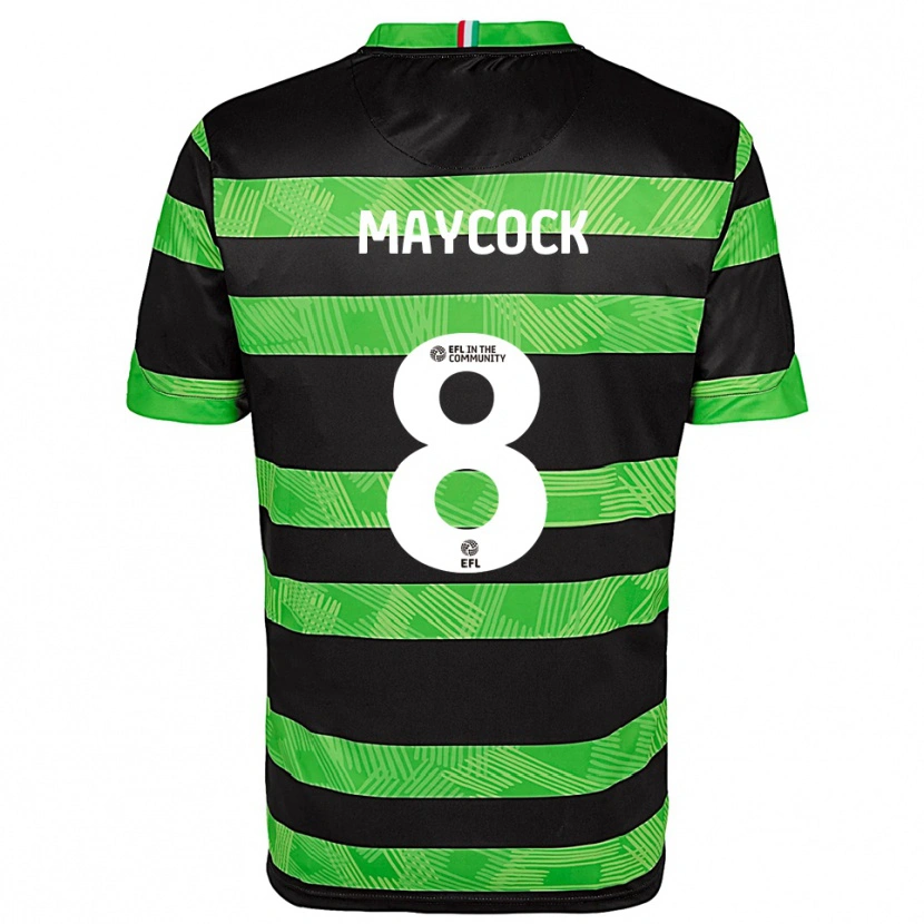 Danxen Herren Callum Maycock #8 Schwarz Grün Auswärtstrikot Trikot 2025/26 T-Shirt Schweiz