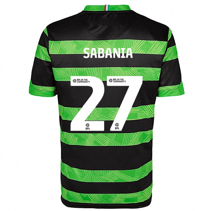 Danxen Herren Nadia Sabania #27 Schwarz Grün Auswärtstrikot Trikot 2025/26 T-Shirt Schweiz
