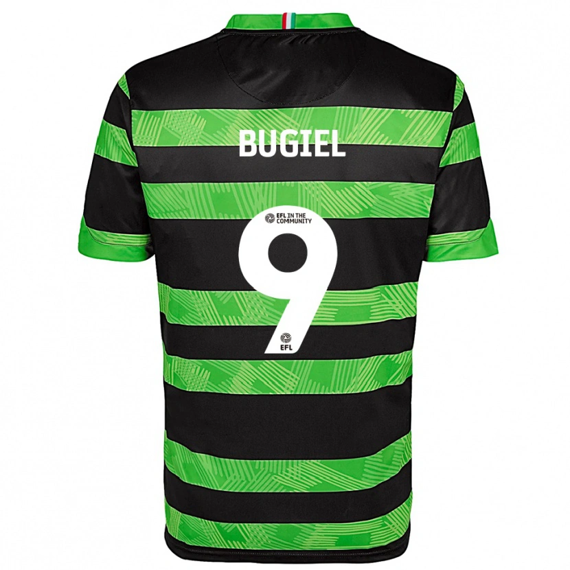 Danxen Herren Omar Bugiel #9 Schwarz Grün Auswärtstrikot Trikot 2025/26 T-Shirt Schweiz