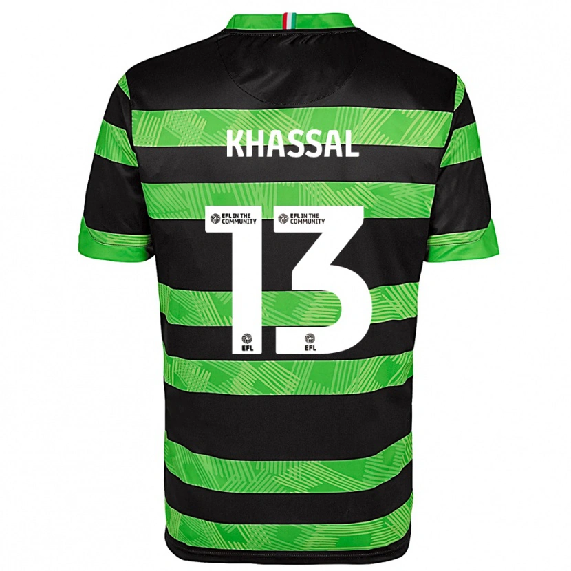 Danxen Herren Cherelle Khassal #13 Schwarz Grün Auswärtstrikot Trikot 2025/26 T-Shirt Schweiz