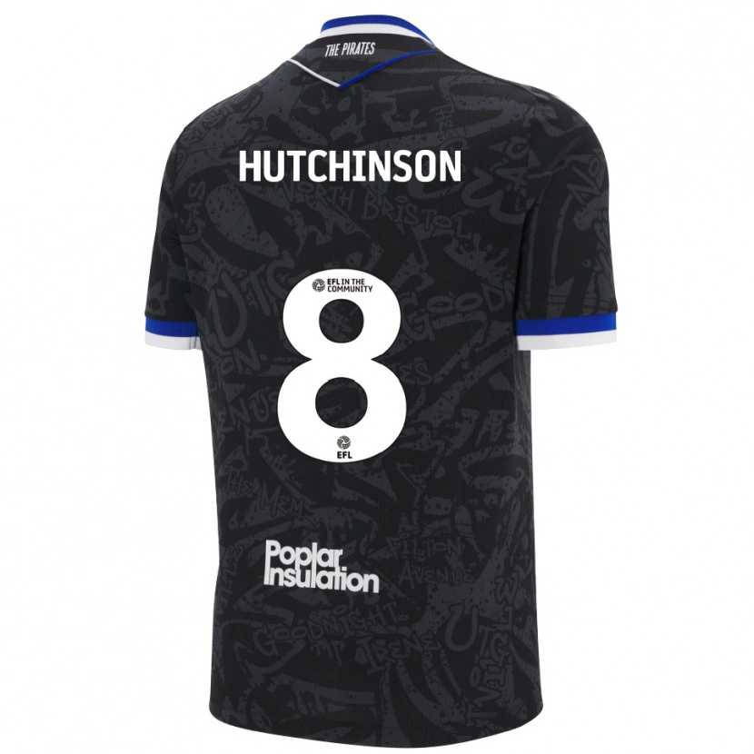 Danxen Herren Isaac Hutchinson #8 Schwarz Weiß Auswärtstrikot Trikot 2025/26 T-Shirt Schweiz