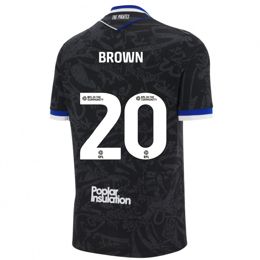 Danxen Herren Jevani Brown #20 Schwarz Weiß Auswärtstrikot Trikot 2025/26 T-Shirt Schweiz