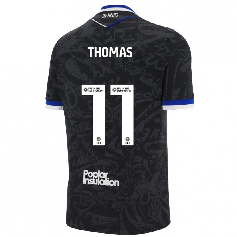 Danxen Herren Luke Thomas #11 Schwarz Weiß Auswärtstrikot Trikot 2025/26 T-Shirt Schweiz