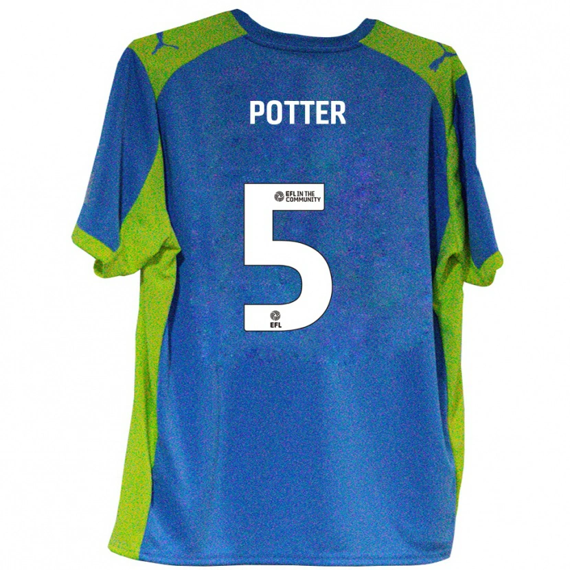 Danxen Herren Finley Potter #5 Himmelblau Gelb Auswärtstrikot Trikot 2025/26 T-Shirt Schweiz
