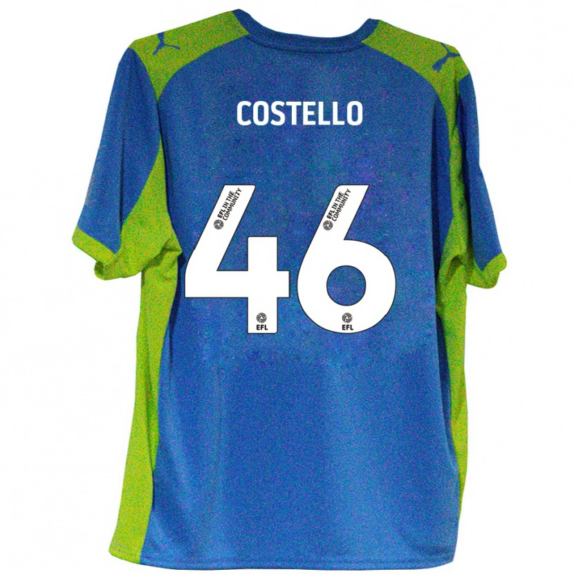 Danxen Herren Calum Costello #46 Himmelblau Gelb Auswärtstrikot Trikot 2025/26 T-Shirt Schweiz