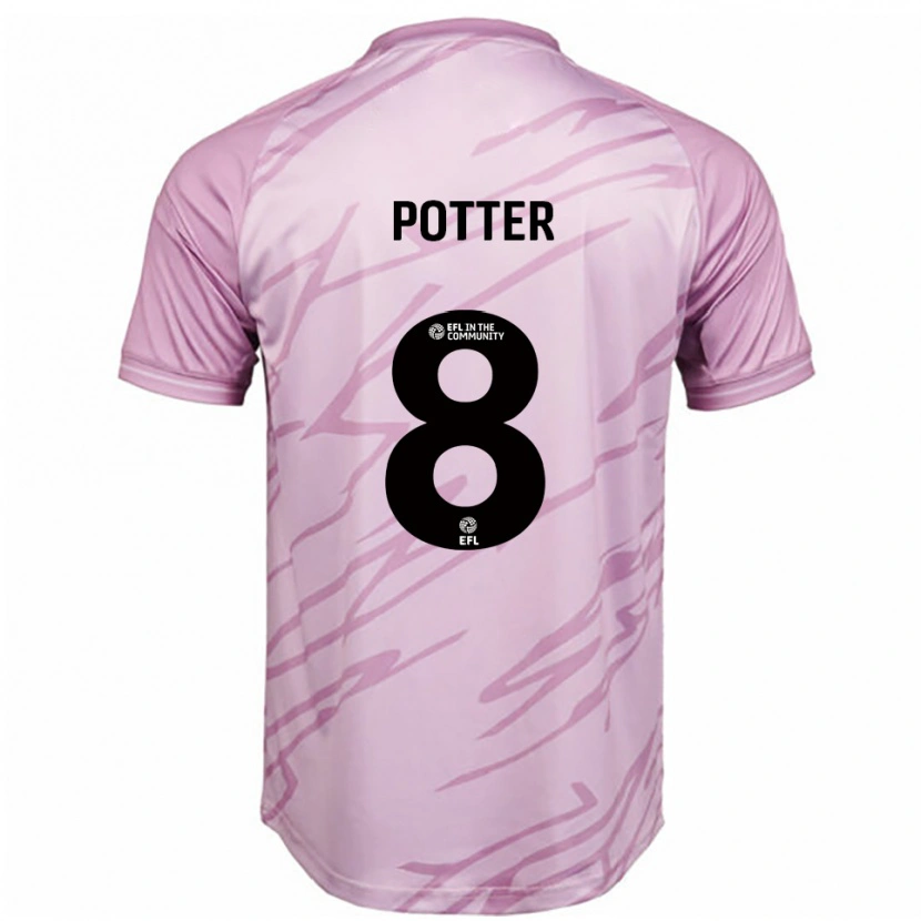 Danxen Herren Milly Potter #8 Pink Schwarz Auswärtstrikot Trikot 2025/26 T-Shirt Schweiz