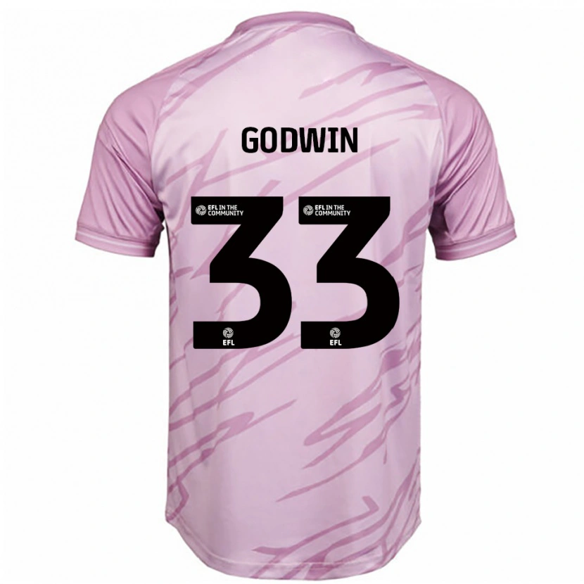 Danxen Herren Isaac Godwin #33 Pink Schwarz Auswärtstrikot Trikot 2025/26 T-Shirt Schweiz