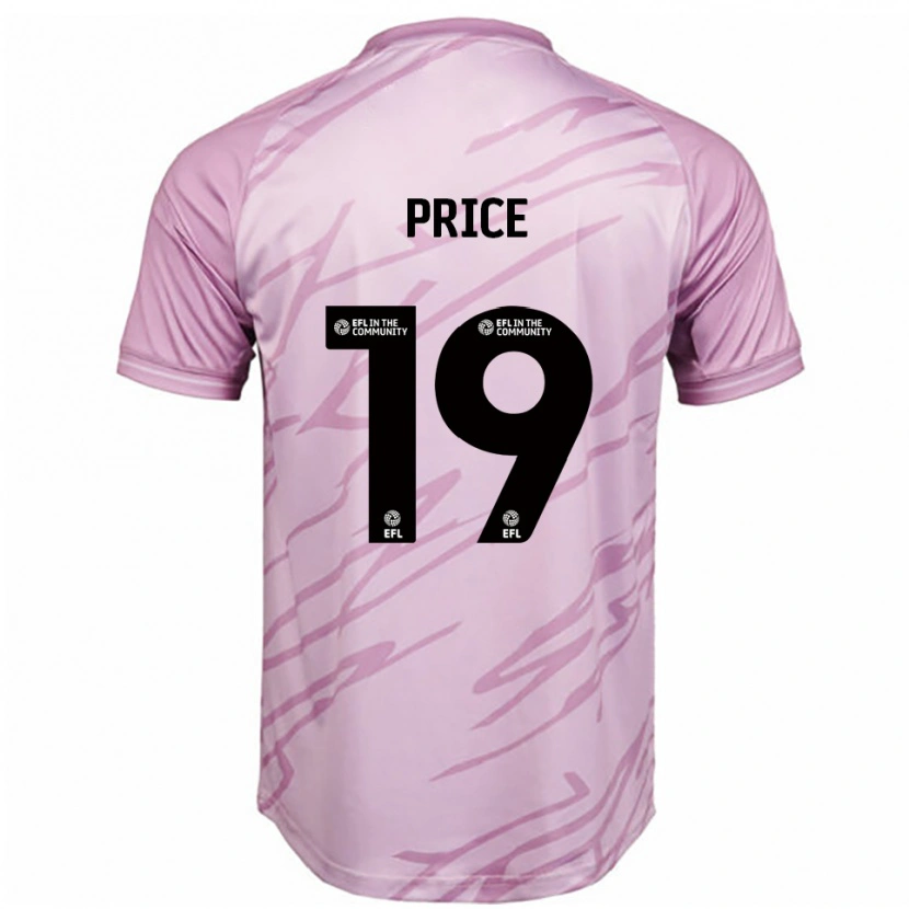 Danxen Herren Jack Price #19 Pink Schwarz Auswärtstrikot Trikot 2025/26 T-Shirt Schweiz