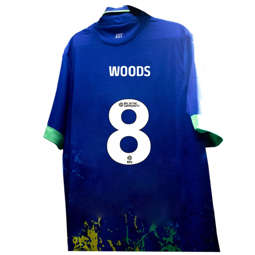Danxen Herren Ben Woods #8 Blau Gelb Auswärtstrikot Trikot 2025/26 T-Shirt Schweiz