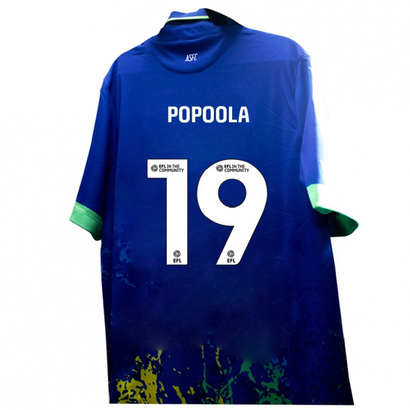 Danxen Herren Anjola Popoola #19 Blau Gelb Auswärtstrikot Trikot 2025/26 T-Shirt Schweiz