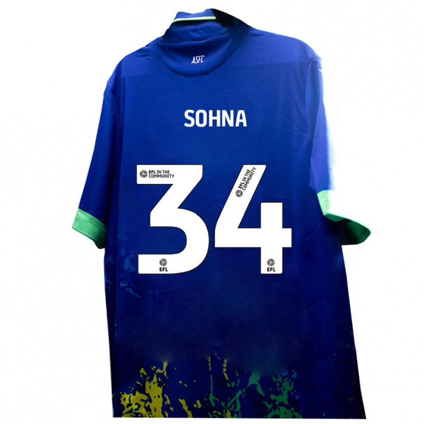 Danxen Herren Sheikh Sohna #34 Blau Gelb Auswärtstrikot Trikot 2025/26 T-Shirt Schweiz