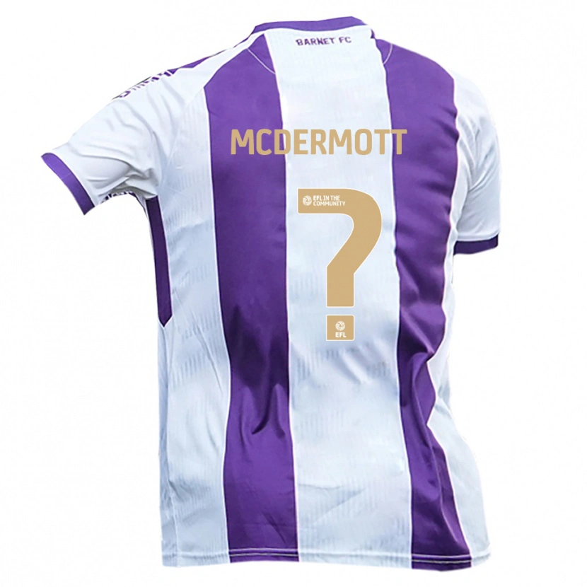 Danxen Herren Sarah Mcdermott #0 Weiß Lila Auswärtstrikot Trikot 2025/26 T-Shirt Schweiz