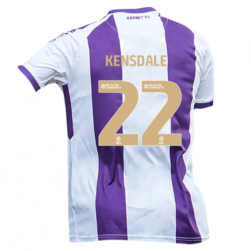 Danxen Herren Ollie Kensdale #22 Weiß Lila Auswärtstrikot Trikot 2025/26 T-Shirt Schweiz