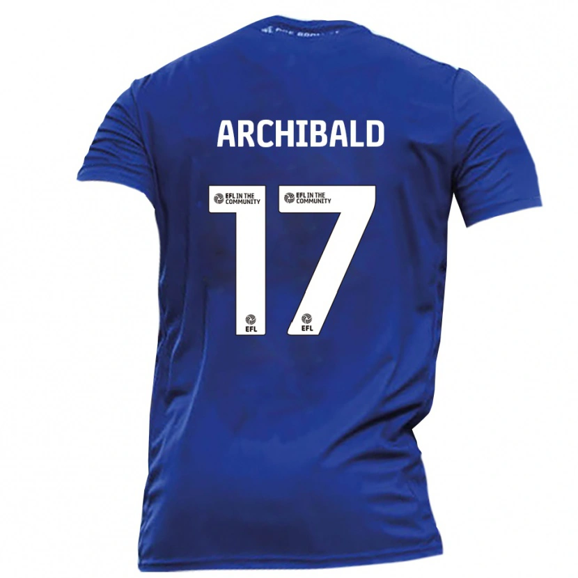 Danxen Herren Sam Archibald #17 Blau Weiß Auswärtstrikot Trikot 2025/26 T-Shirt Schweiz