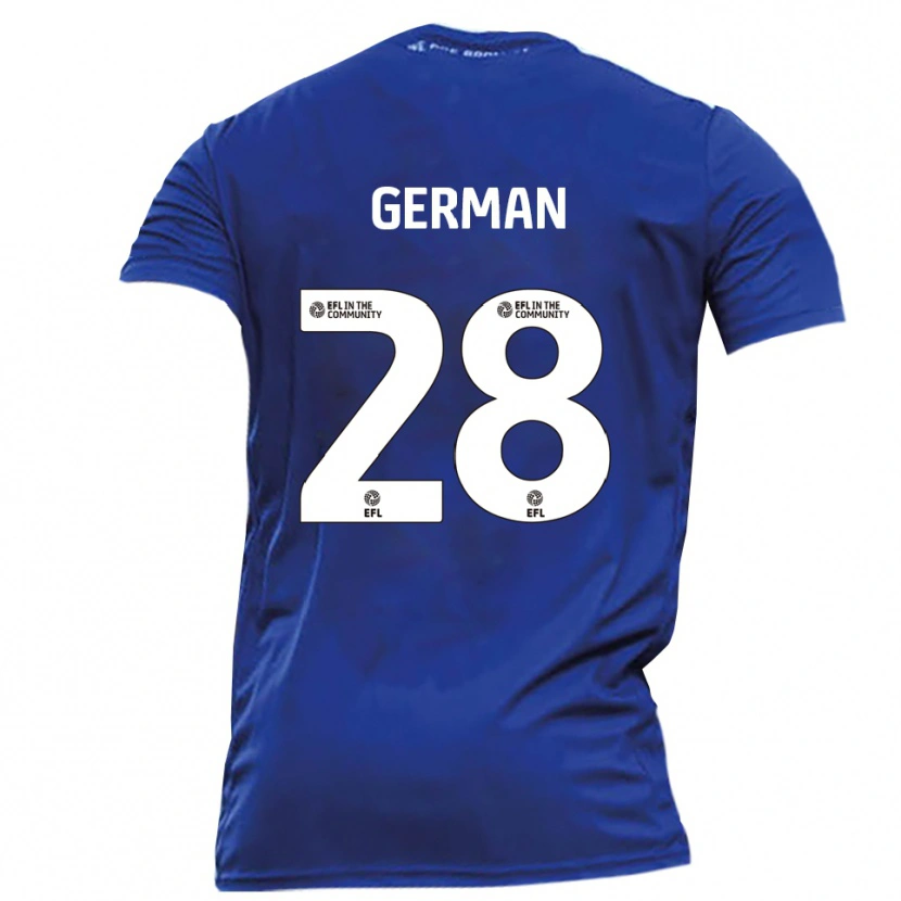 Danxen Herren Sam German #28 Blau Weiß Auswärtstrikot Trikot 2025/26 T-Shirt Schweiz
