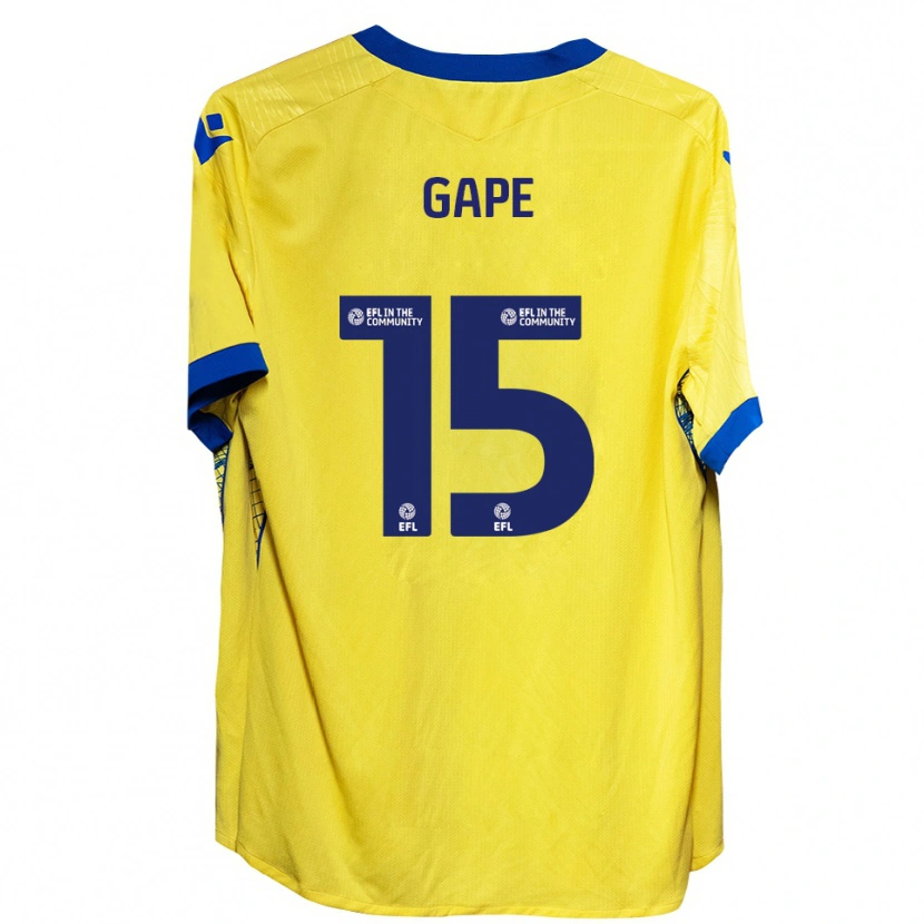 Danxen Herren Dominic Gape #15 Gelb Blau Auswärtstrikot Trikot 2025/26 T-Shirt Schweiz