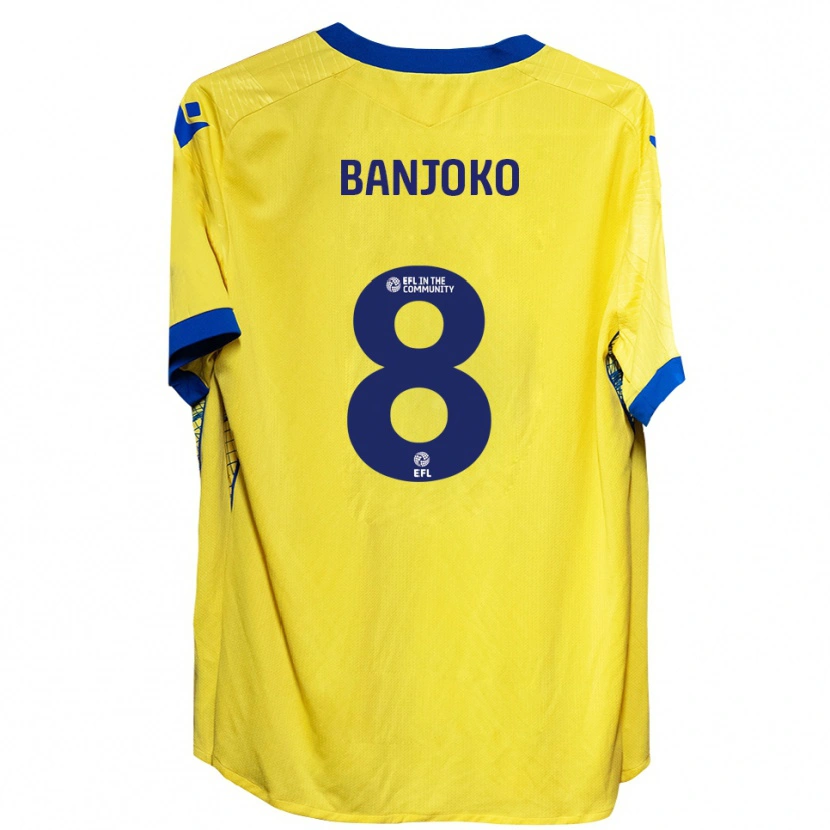 Danxen Herren Daniel Banjoko #8 Gelb Blau Auswärtstrikot Trikot 2025/26 T-Shirt Schweiz