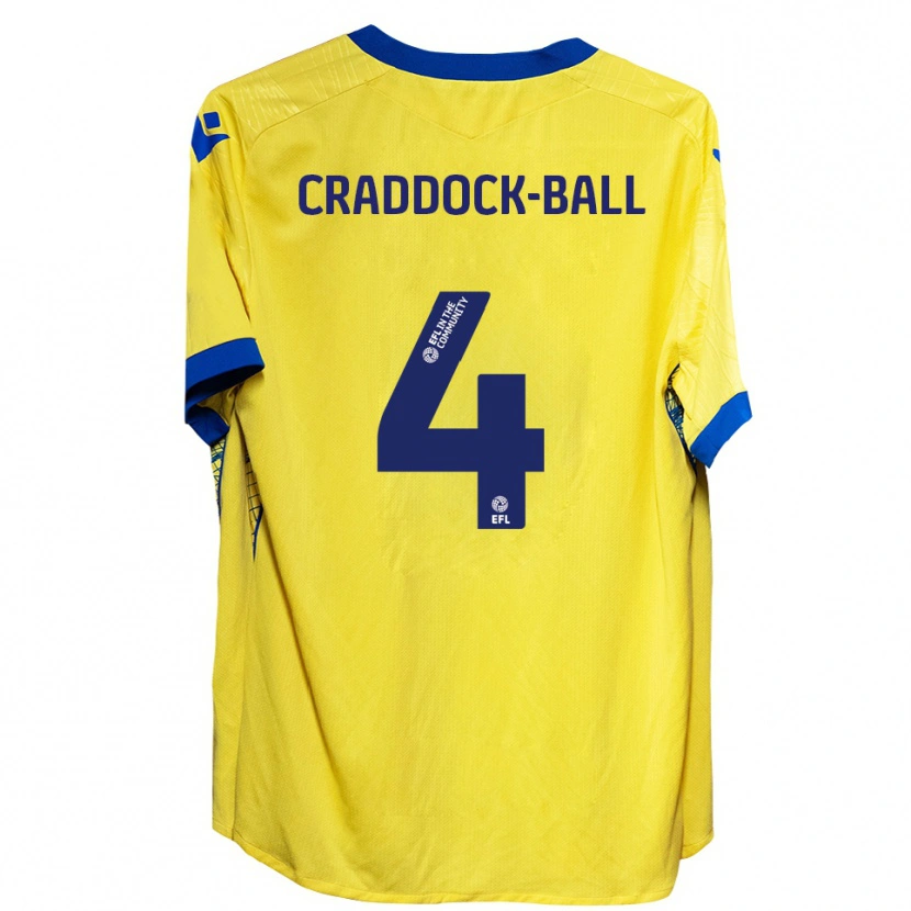 Danxen Herren Cassie Craddock-Ball #4 Gelb Blau Auswärtstrikot Trikot 2025/26 T-Shirt Schweiz