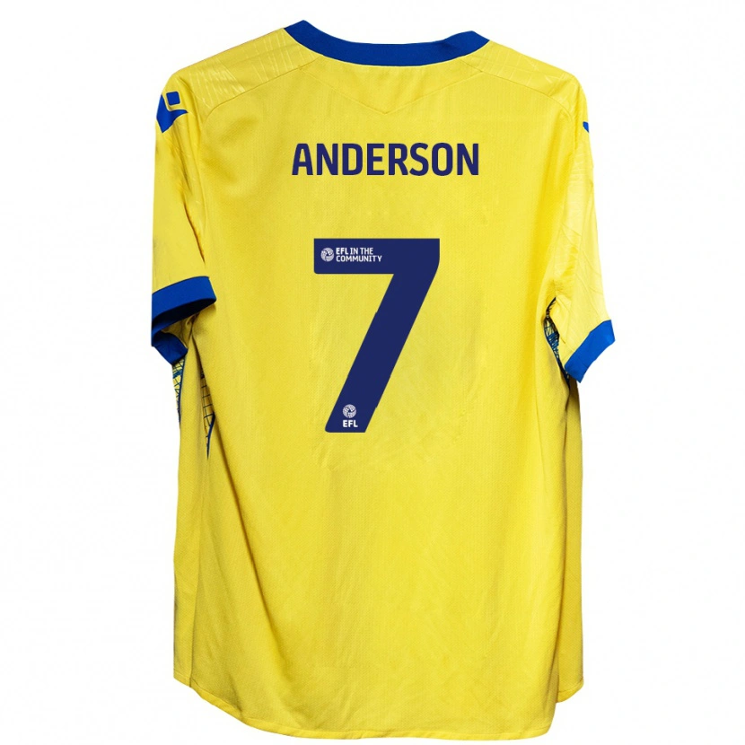 Danxen Herren Harry Anderson #7 Gelb Blau Auswärtstrikot Trikot 2025/26 T-Shirt Schweiz