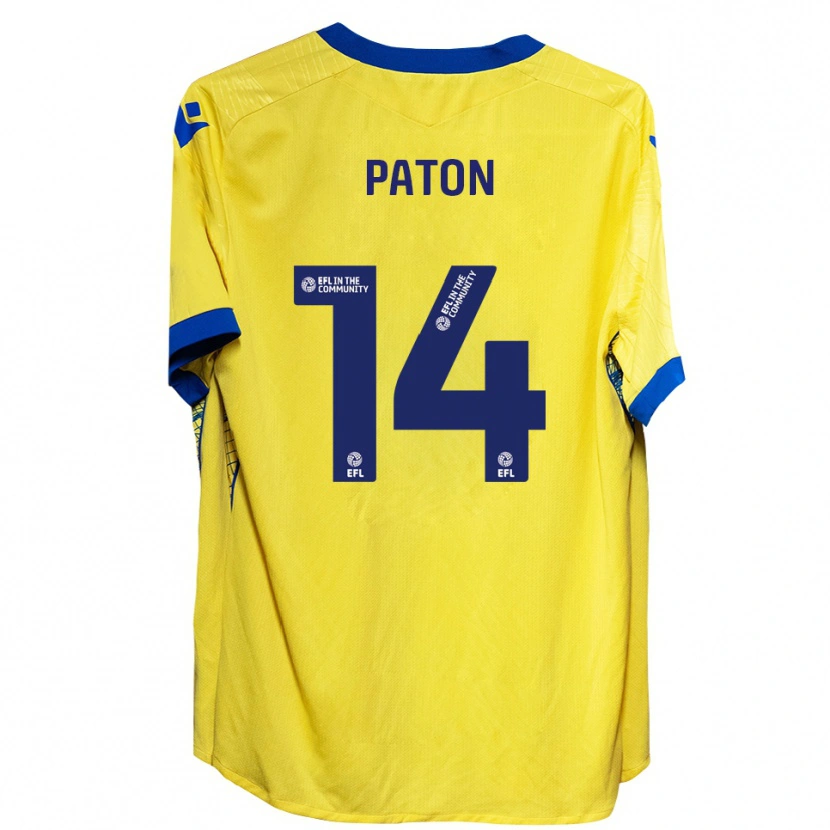 Danxen Herren Karys Paton #14 Gelb Blau Auswärtstrikot Trikot 2025/26 T-Shirt Schweiz