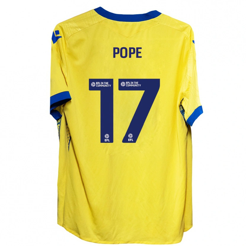 Danxen Herren Leah Pope #17 Gelb Blau Auswärtstrikot Trikot 2025/26 T-Shirt Schweiz