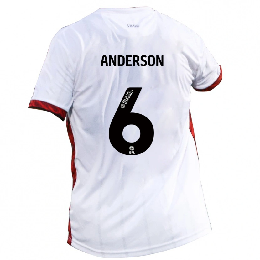 Danxen Herren Max Anderson #6 Weiß Rot Schwarz Auswärtstrikot Trikot 2025/26 T-Shirt Schweiz