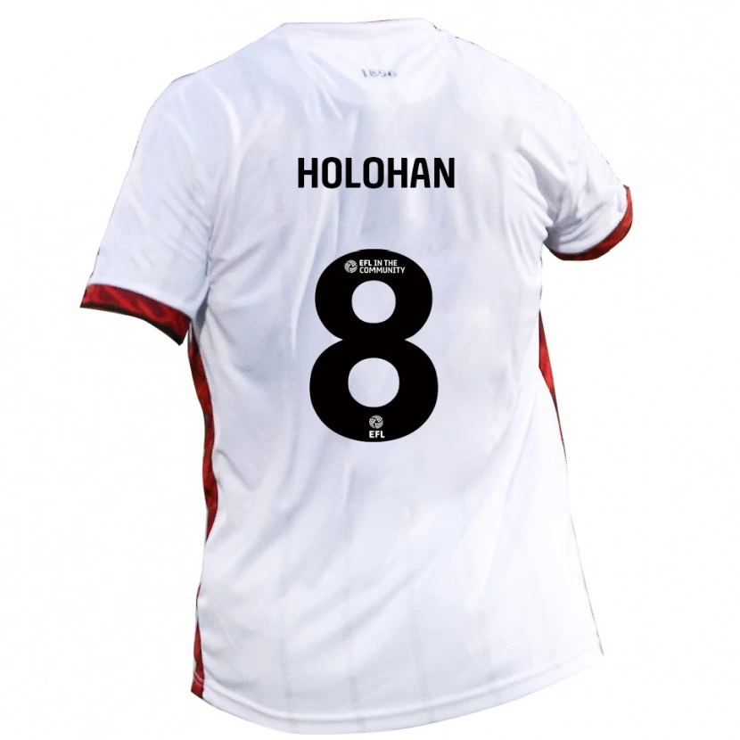 Danxen Herren Gavan Holohan #8 Weiß Rot Schwarz Auswärtstrikot Trikot 2025/26 T-Shirt Schweiz