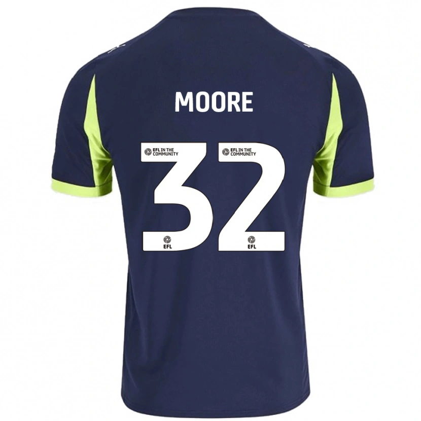 Danxen Herren Luca Moore #32 Marine Fluoreszierendes Grün Auswärtstrikot Trikot 2025/26 T-Shirt Schweiz