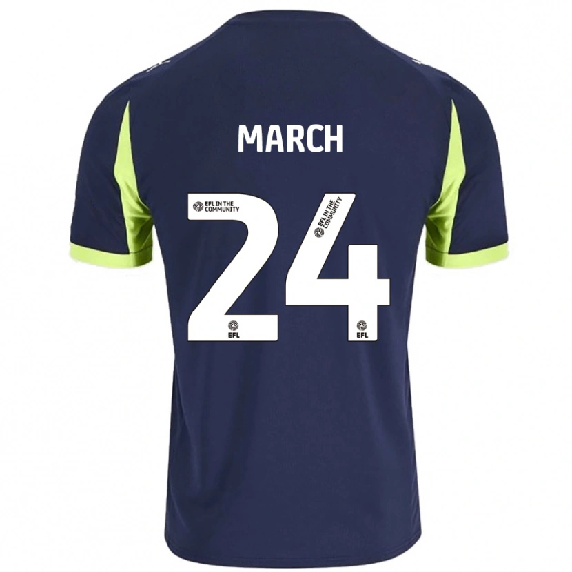 Danxen Herren Josh March #24 Marine Fluoreszierendes Grün Auswärtstrikot Trikot 2025/26 T-Shirt Schweiz