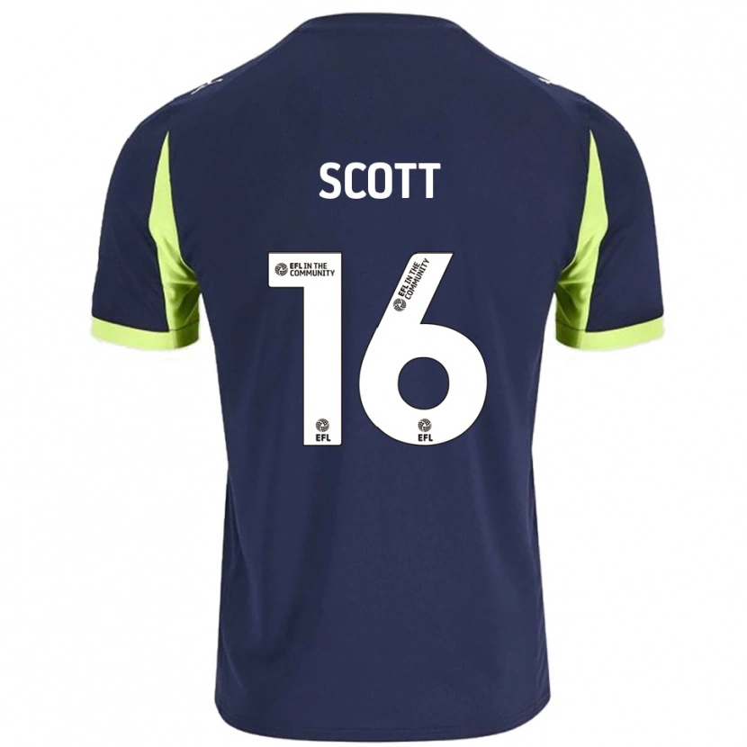Danxen Herren Iago Scott #16 Marine Fluoreszierendes Grün Auswärtstrikot Trikot 2025/26 T-Shirt Schweiz