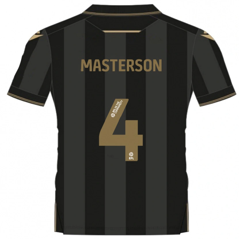 Danxen Herren Conor Masterson #4 Schwarz Gold Auswärtstrikot Trikot 2025/26 T-Shirt Schweiz