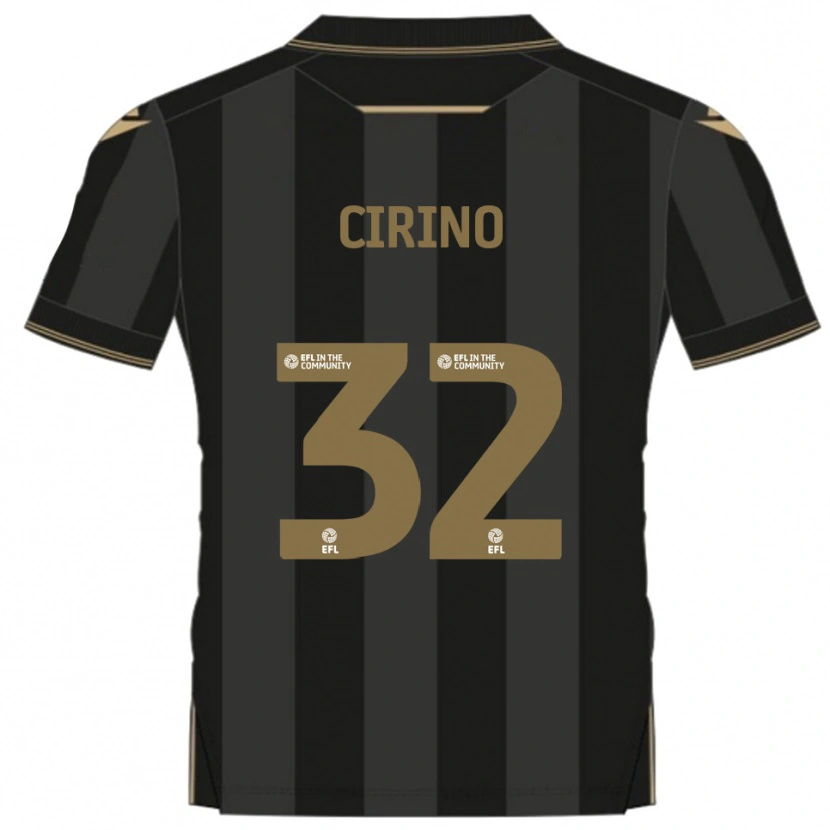 Danxen Herren Lenni Cirino #32 Schwarz Gold Auswärtstrikot Trikot 2025/26 T-Shirt Schweiz